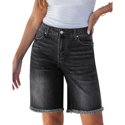 🥳2026 HOT SALE🥳💞50K+ SOLD!✨ 💝  Women’s Casual High Waisted Fringed Denim Shorts