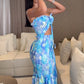 🥳2026 HOT SALE🥳💞50K+ SOLD!✨ 💝  Women's Sexy Printed Cut-Out Dress