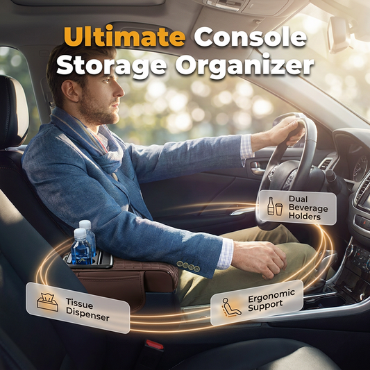 🚗 2026 Sale — Over 93,000 Sold!🔥 Multifunctional Car Console Storage Box & Armrest