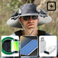 🧢 LIMITED-TIME 50% OFF! ✨ Men's Sunscreen Fisherman Hat with 2 Detachable Solar Fans – UPF 50+, Solar & USB Charging ☀️