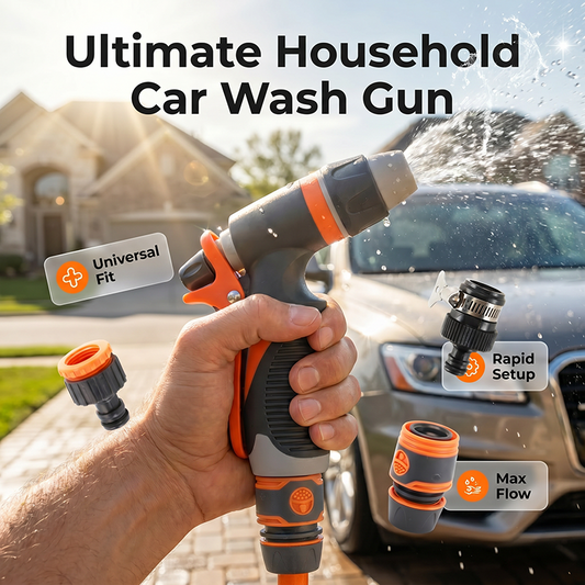 🚿 LIMITED-TIME 50% OFF! ✨ Household Car Wash Water Gun – Adjustable Spray, Anti-Slip Grip, Universal Connectors 💦