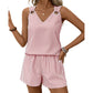 🎉 2026 Sale — Over 44,000 Sold! 👚 Women Summer Striped Sleeveless Vest Set – High-Waist Shorts ☀️