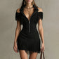 🎉 2026 Sale — Over 36,000 Sold! 👗 Women's Vintage Faux Suede Fringe Dress