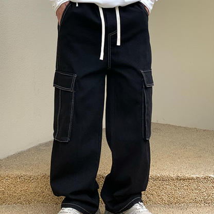 🎉 2026 Sale — Over 38,000 Sold! 👖 Utility Wide-Leg Cargo Jeans – Large Pockets & Drawstring Waist 🎒