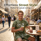 🎉 2026 Sale — Over 33,000 Sold! 👕 Men's Casual Faux Denim Print T-Shirt Shorts Set 🧢