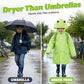 🎉 2026 Sale — Over 23,000 Sold! ☔ Waterproof Kids Rain Poncho with Hood – Backpack-Friendly Design 🐸