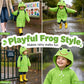 🎉 2026 Sale — Over 23,000 Sold! ☔ Waterproof Kids Rain Poncho with Hood – Backpack-Friendly Design 🐸