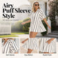 🎉 2026 Sale — Over 63,000 Sold! 👗Women's Casual V-Neck Puff Sleeve Dress
