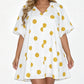 🎉 2026 Sale — Over 63,000 Sold! 👗Women's Casual V-Neck Puff Sleeve Dress