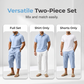 🎉 2026 Sale — Over 73,000 Sold! 👕 Men Summer Linen Set Loose Shirt and Cargo Shorts Two Piece Outfit