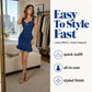 🎉 2026 Sale — Over 34,000 Sold! 👗 Women's Ruffle Strap Ruched Denim Dress – Hourglass Fit 🌸