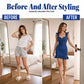🎉 2026 Sale — Over 34,000 Sold! 👗 Women's Ruffle Strap Ruched Denim Dress – Hourglass Fit 🌸