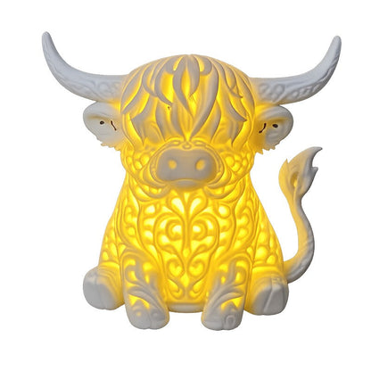 🎉 2026 Sale — Over 77,000 Sold! 🐄Warm Glow Highland Cow Table Lamp