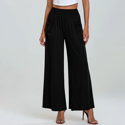 🎉 2026 Sale — Over 108,000 Sold! 👖 Women's Casual Wide Leg Pants – Milk Silk Fabric & Elastic High Waist 🌸