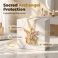 🎉 2026 Sale — Over 25,000 Sold! 😇 Tri-Tone Angel Guardian Pendant Necklace – Gold, Silver & Rose Gold ✨