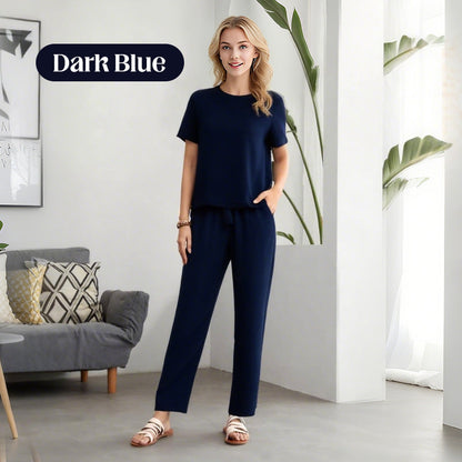 🎉 2026 Sale — Over 41,000 Sold! 👚 Women's Soft Casual Top & Pants Set – Comfy & Versatile Two-Piece 🌸