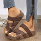 📢📢40% OFF !! ⏰Women's Criss-Cross Woven Strap Wedge Sandals