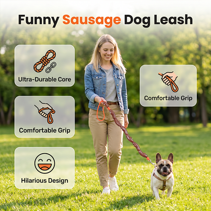 🌭 2026 Sale — Over 27,000 Sold!🔥 Playful Sausage Dog Leash – Funny & Durable 🐕