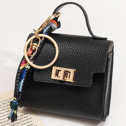👛 2026 Sale — Over 48,000 Sold!✨ Mini Keychain Coin Purse – Gold-Tone Clasp & Ribbon Detail 🎀