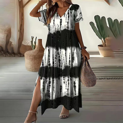 🎉 2026 Sale — Over 59,000 Sold! 👗 Women's Casual V-Neck Gradient Dress – Dreamy Sunset Colors 🌅