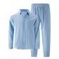 🌿 2026 Sale — Over 89,000 Sold!🔥Men's Linen Long Sleeve Shirt & Long Pants 2-Piece Set