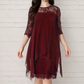 💃 2026 Sale — Over 69,000 Sold!✨Women's Elegant High-Low Hem Lace Overlay Dress