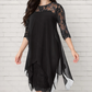 💃 2026 Sale — Over 69,000 Sold!✨Women's Elegant High-Low Hem Lace Overlay Dress