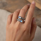 💍 2026 Sale — Over 38,000 Sold! ✨ Vintage Adjustable Open Ring with Teardrop Glowing Zircon – Filigree Charm 💎
