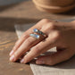 💍 2026 Sale — Over 38,000 Sold! ✨ Vintage Adjustable Open Ring with Teardrop Glowing Zircon – Filigree Charm 💎