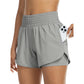 🎉 2026 Sale — Over 56,000 Sold! 🏋️ Women Athletic Yoga Shorts Double Layer Gym Shorts – High Waist & Pocket 💪