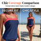 👙 2026 Sale — Over 38,000 Sold!🔥Women Two-Piece Tankini Color Block Conservative Swimsuit Set