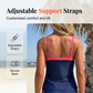 👙 2026 Sale — Over 38,000 Sold!🔥Women Two-Piece Tankini Color Block Conservative Swimsuit Set