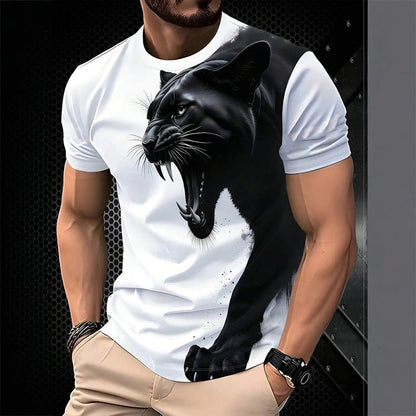 🐆 2026 Sale — Over 96,000 Sold!🔥 Men's Breathable Graphic Printed T-Shirt – Ergonomic Athletic Fit 💪