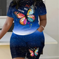 🦋 2026 Sale — Over 87,000 Sold!🔥 Women's Casual Butterfly Print Top and Shorts Set