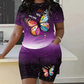 🦋 2026 Sale — Over 87,000 Sold!🔥 Women's Casual Butterfly Print Top and Shorts Set