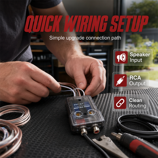 🎉 2026 Sale — Over 14,000 Sold!💞 Car Audio High to Low Impedance Converter – Clean Signal Upgrade 🔊