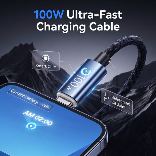 🔌 2026 Sale — Over 67,000 Sold! ⚡ Type-C to Type-C Fast Charging Cable – 100W Super Speed 🛡️
