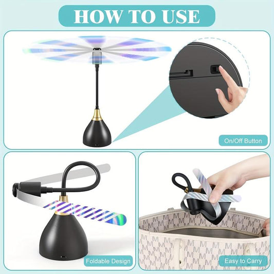 🪰 2026 Sale — Over 31,000 Sold! ✨ Smart Fly Repellent Fan – Holographic Blades & Portable 🧺