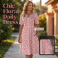 🎉 2026 Sale — Over 55,000 Sold! 👗 Women's Casual V-Neck Print Dress with Pockets – Floral Charm 🌸