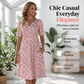 🎉 2026 Sale — Over 55,000 Sold! 👗 Women's Casual V-Neck Print Dress with Pockets – Floral Charm 🌸