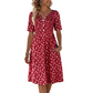 🎉 2026 Sale — Over 55,000 Sold! 👗 Women's Casual V-Neck Print Dress with Pockets – Floral Charm 🌸