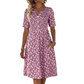 🎉 2026 Sale — Over 55,000 Sold! 👗 Women's Casual V-Neck Print Dress with Pockets – Floral Charm 🌸