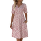 🎉 2026 Sale — Over 55,000 Sold! 👗 Women's Casual V-Neck Print Dress with Pockets – Floral Charm 🌸