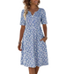 🎉 2026 Sale — Over 55,000 Sold! 👗 Women's Casual V-Neck Print Dress with Pockets – Floral Charm 🌸