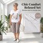 🎉 2026 Sale — Over 49,000 Sold! 👗 Women Casual Two Piece Set V-Neck Tee and Cropped Pants – Relaxed Fit & Premium Skin-Friendly Fabric ✨