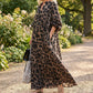 🎉 2026 Sale — Over 78,000 Sold!💞 Leopard Print Oversized Maxi Shirt Dress – Wild Elegance Meets Comfort 🐆