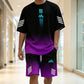 🎉 2026 Sale — Over 43,000 Sold!💞 Men's Summer T-Shirt & Shorts Two-Piece Set – Gradient Style, Maximum Cool ☀️