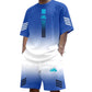 🎉 2026 Sale — Over 43,000 Sold!💞 Men's Summer T-Shirt & Shorts Two-Piece Set – Gradient Style, Maximum Cool ☀️