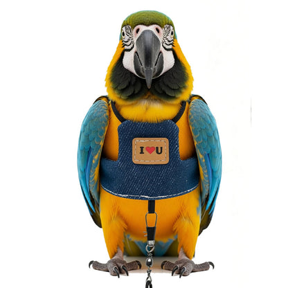 🎉 2026 Sale — Over 28,000 Sold! 🐦 Breathable Pet Bird Harness Vest – Easy Wear & Heart Design ☁️