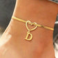 🎉 2026 Sale — Over 25,000 Sold! 💖 Heart Initial Anklet Snake Chain – Personalized Charm ❤️